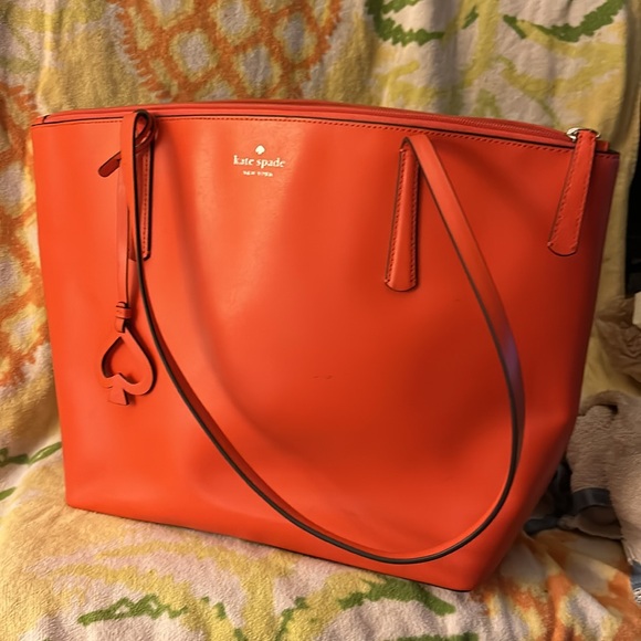 Kate Spade beautiful orange handbag/ tote! Excellent condition. - Picture 7 of 7